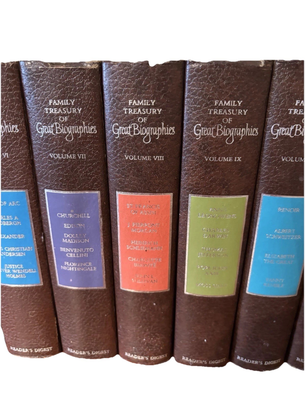 Reader&rsquo;s Digest Complete Book Set 1-12 Family Treasury of Great Biographies 1stE