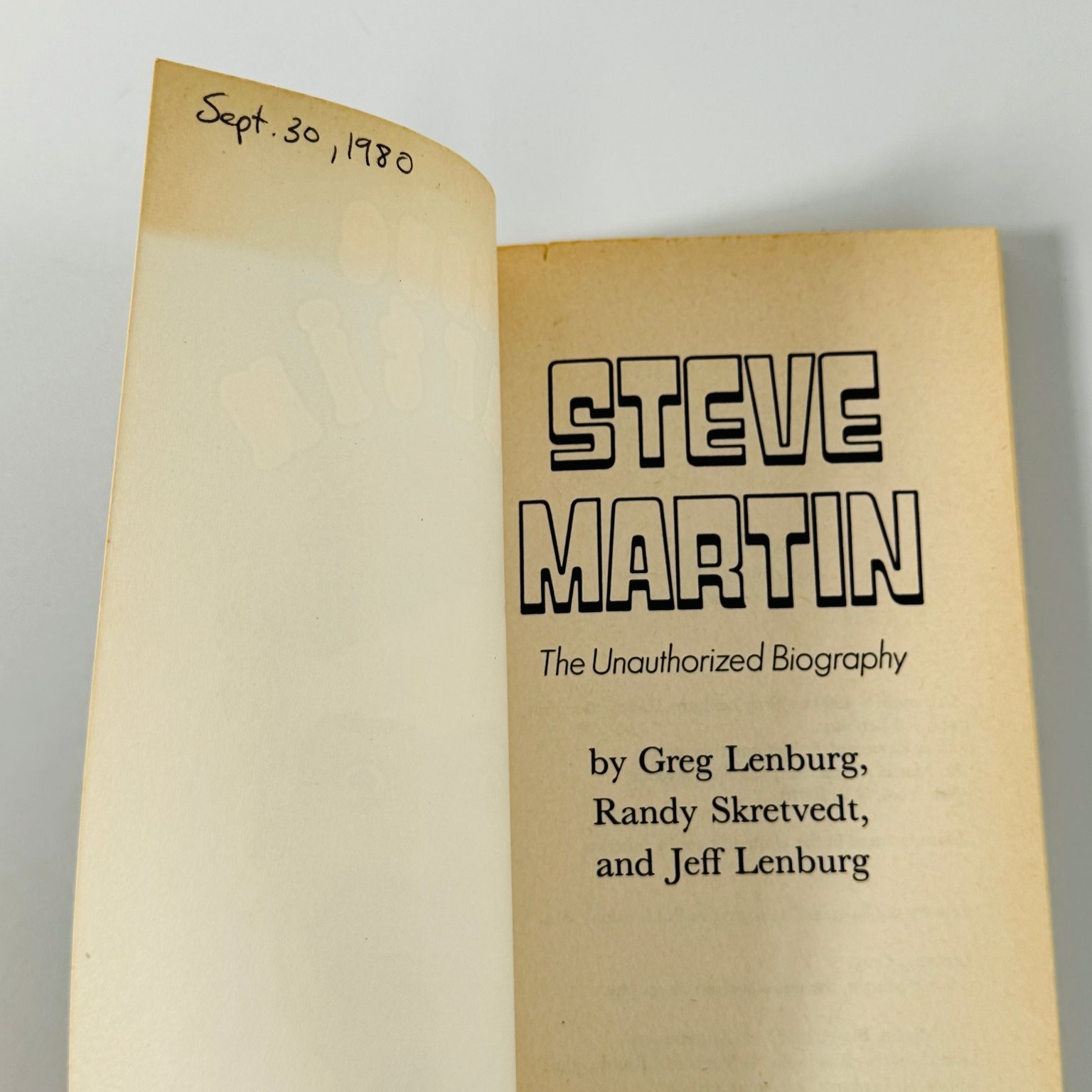 Steve Martin Unauthorized Biography 1980 Vintage Paperback St. Martin&rsquo;s Press