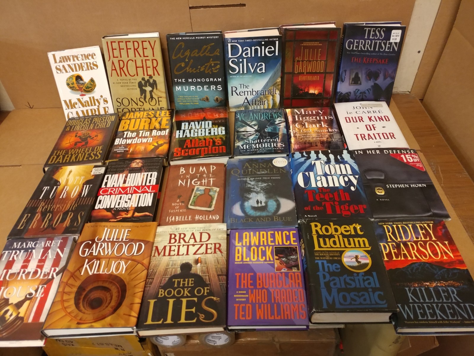 Lot of 15 Pounds Hardcover INSTANT COLLECTION GENERAL FICTION Book MIX GENRE SET