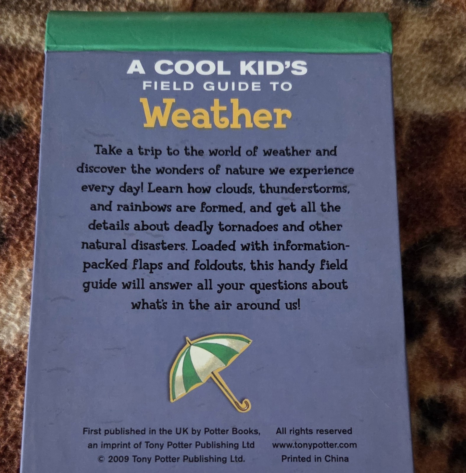The Cool Kid&rsquo;s Field Guide To Weather Lisa Regan Hardcover 26 Pages Flip Book
