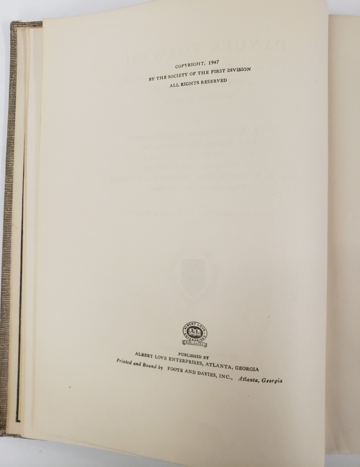 Danger Forward – First Division in World War II – WWII Veteran&rsquo;s Annotations