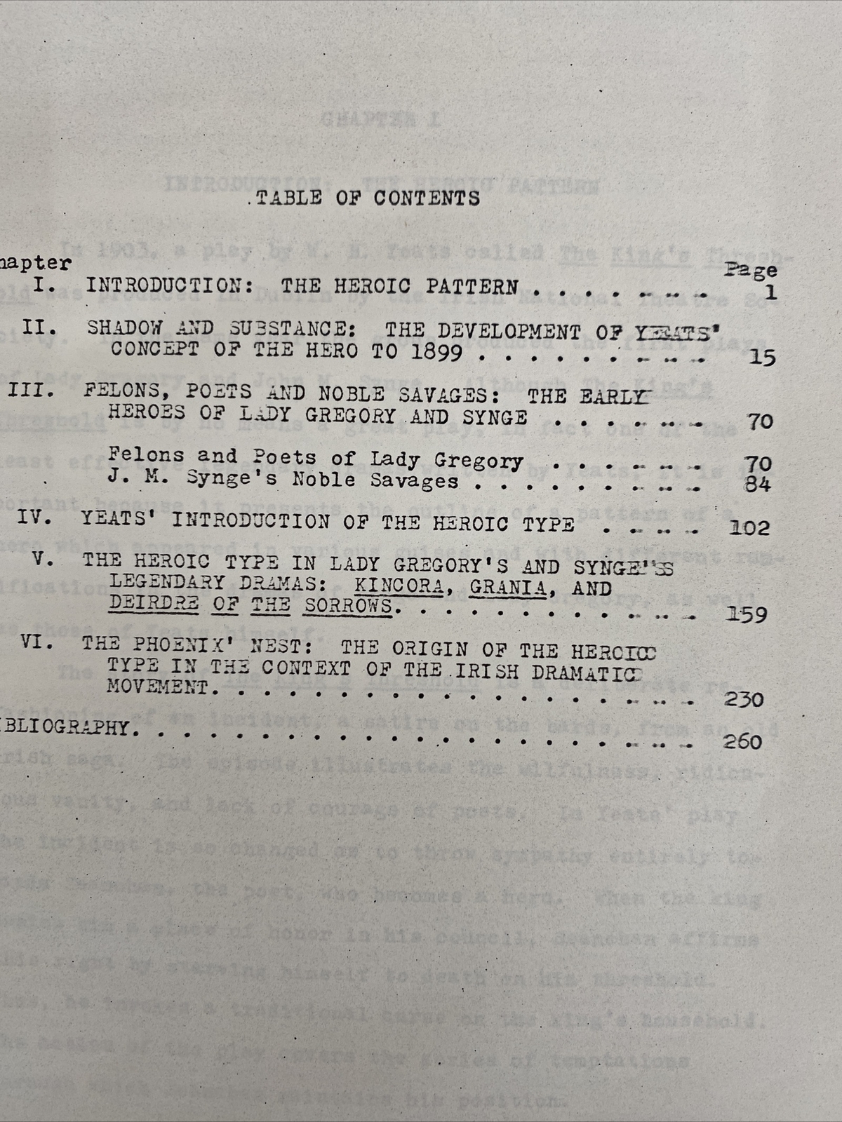 The Heroic Type In The Irish Legendary Dramas by J Byars 1963 Facsimile Thesis