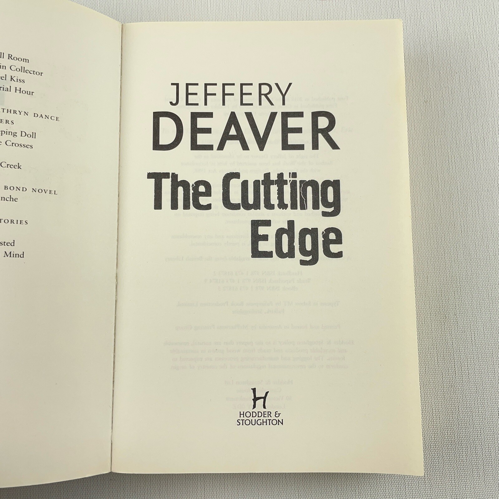 The Cutting Edge Jeffery Deaver Lincoln Rhyme Book 14 Thriller Mystery