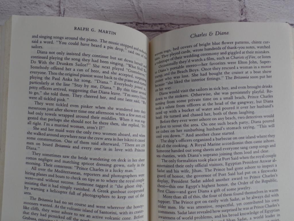 Charles and Diana Ralph G Martin Hardcover 1985 Biography British Royal Family